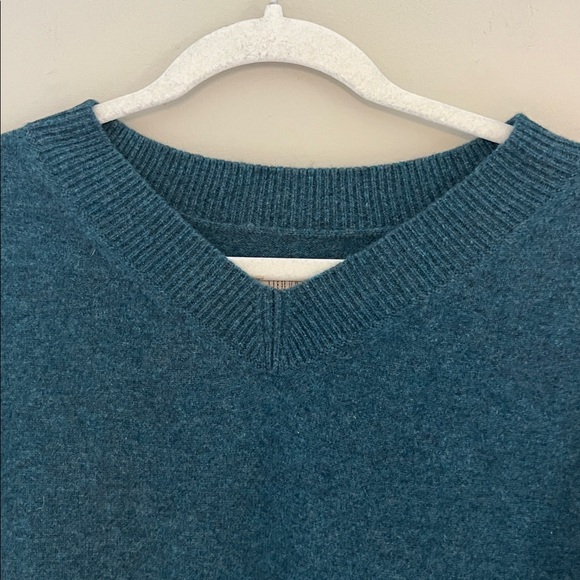 TOAST Wool and Cashmere Blue V-Neck Sweater Small - Picture 2 of 8
